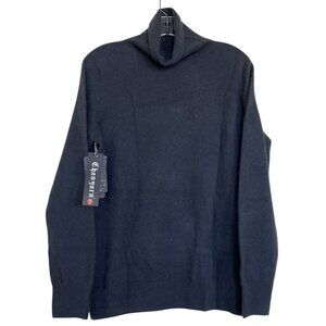 Chan Yarn Cashmere Sweater Womens Size Large Gray Long Sleeve Turtleneck Ladies